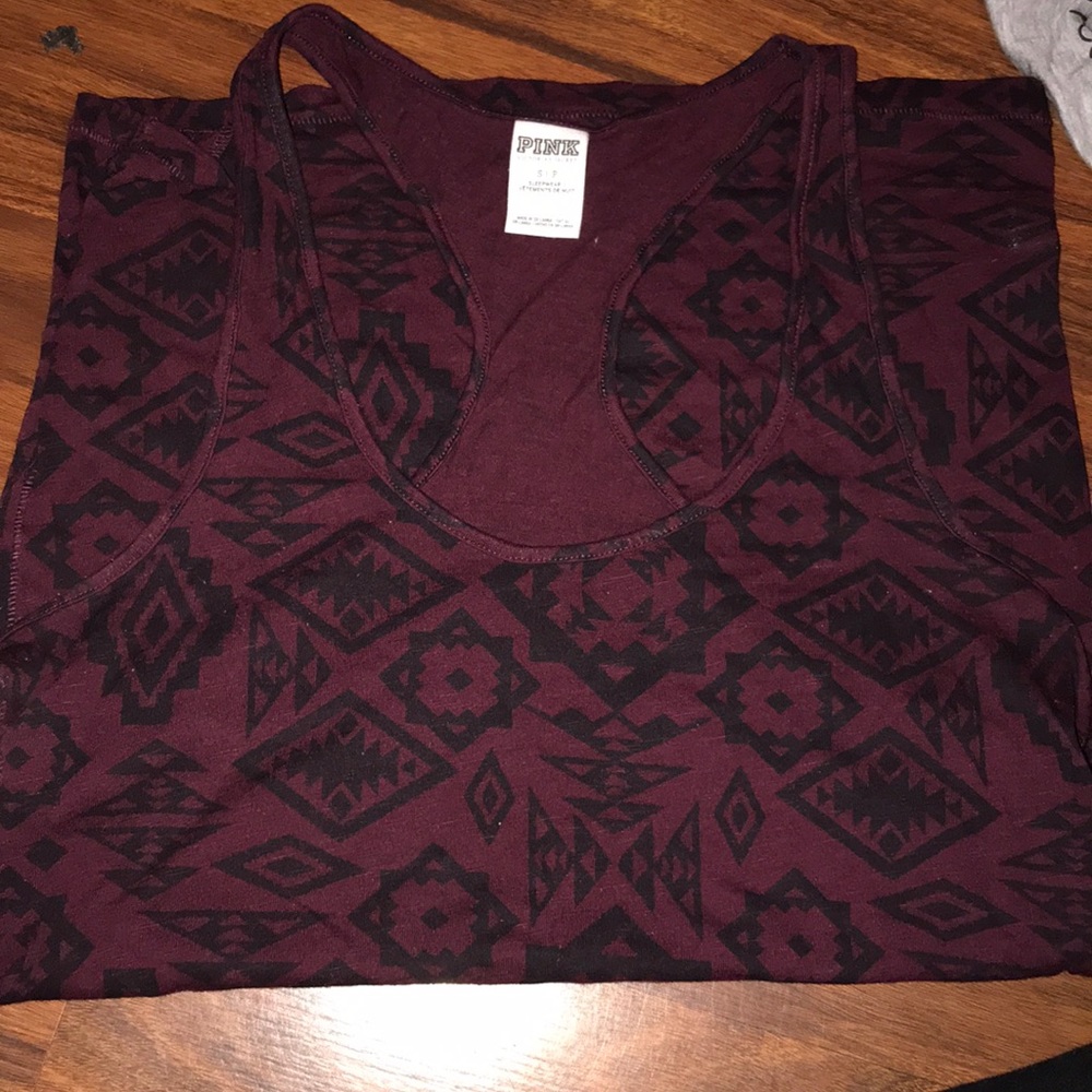 PINK Racer back tribal tank